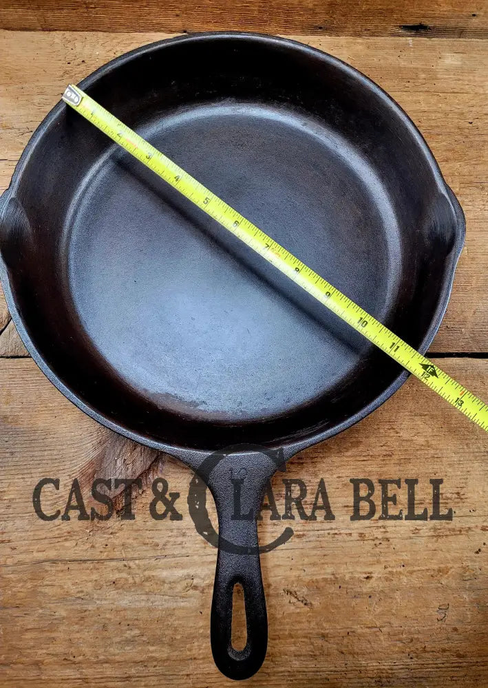 1930βS Big Wagner #10 Skillet 11 3/4 Inch Skillet Made In Usa W. Great Bacon Sleek Glassy Surface!