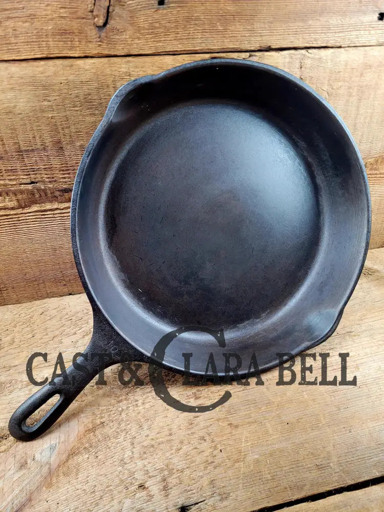 1930βS Big Wagner #10 Skillet 11 3/4 Inch Skillet Made In Usa W. Great Bacon Sleek Glassy Surface!