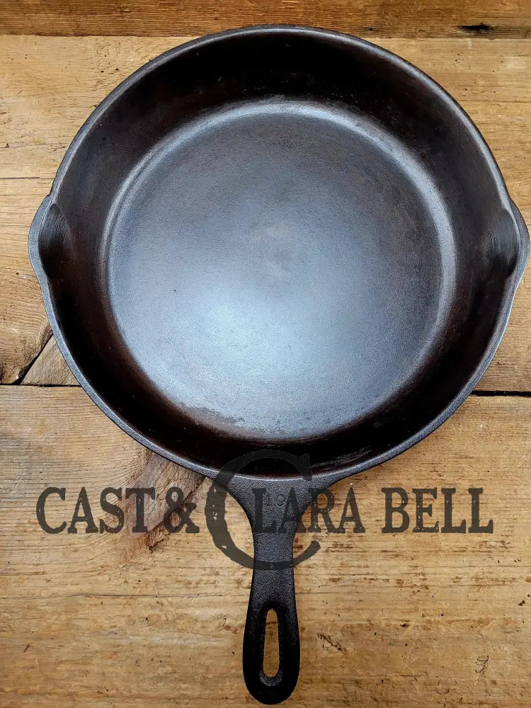 1930βS Big Wagner #10 Skillet 11 3/4 Inch Skillet Made In Usa W. Great Bacon Sleek Glassy Surface!