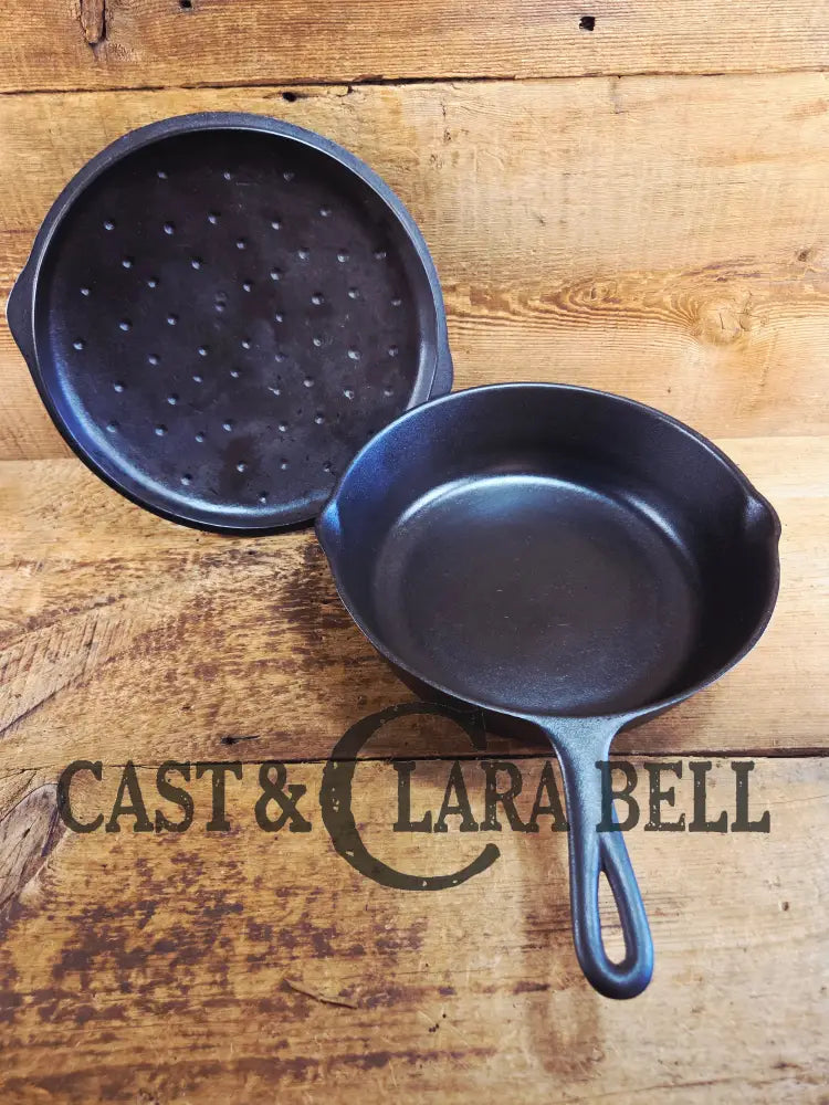 1930βs Birmingham Stove & Range (BSR) Red Mountain Series #8 Deep Skillet 8 with Lid 8. Skillet