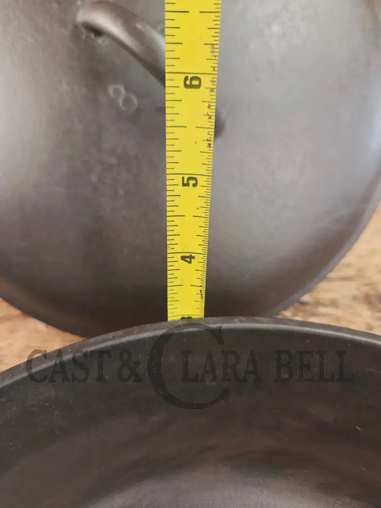 1930’s Birmingham Stove & Range (BSR) Red Mountain Series #8G2 Deep Skillet 8 with Lid 8B. Restored and ready to fry!