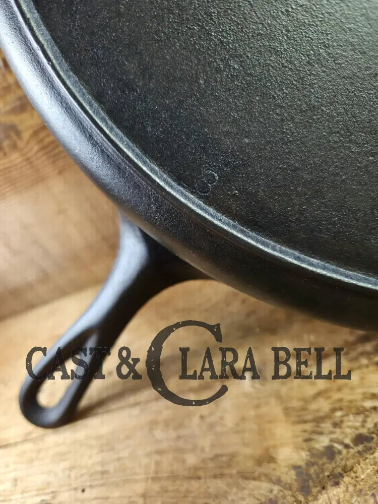 1930’s era Lodge #12 Cast Iron Skillet with 3 Notch Heat Ring. HUGE and perfect for large batch cooking. Gas or