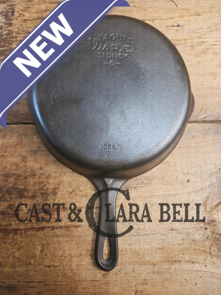 1930s Era Wagner Ware #6 Cast Iron Sautee Skillet with Smooth Bottom 1056 Skillet