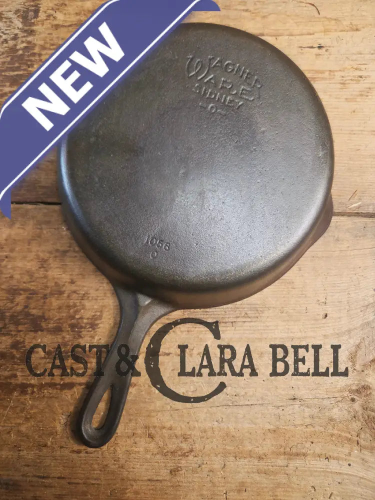 1930s Era Wagner Ware #6 Cast Iron Sautee Skillet with Smooth Bottom 1056 Skillet