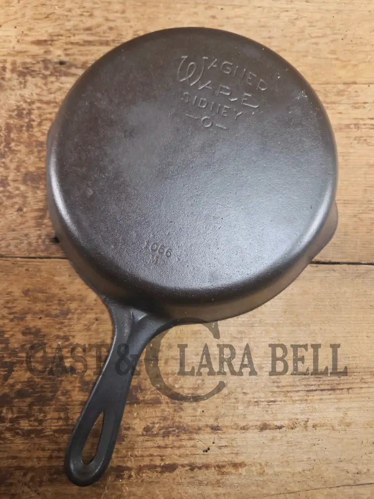 1930s Era Wagner Ware #6 Cast Iron Sautee Skillet with Smooth Bottom 1056 M Skillet