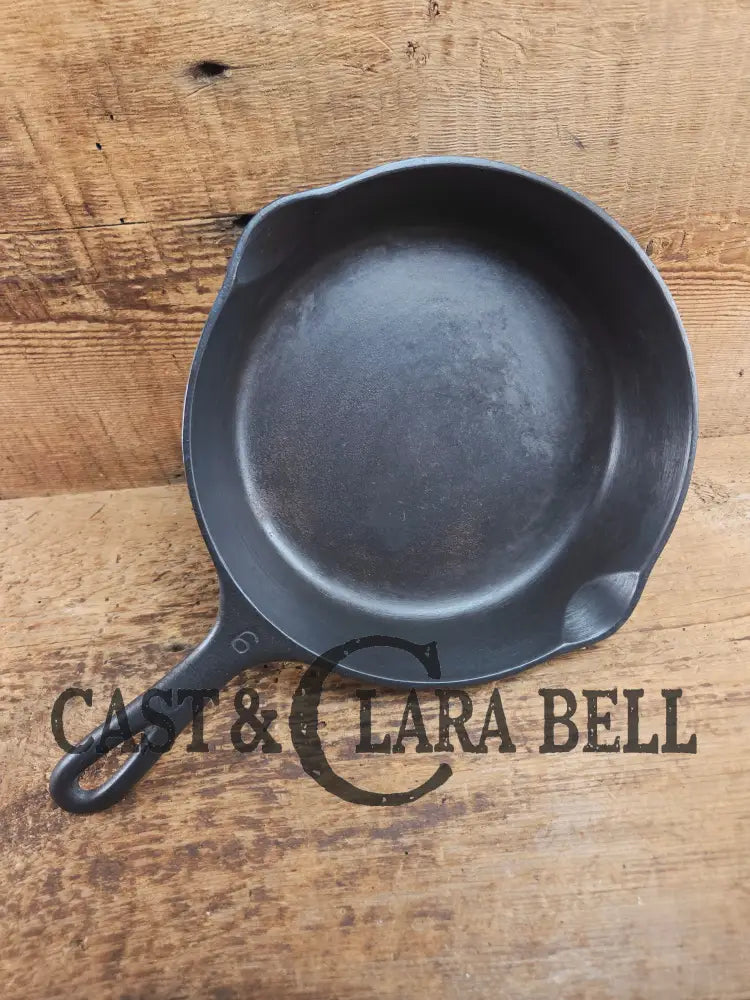 1930s Era Wagner Ware #6 Cast Iron Sautee Skillet with Smooth Bottom 1056 M Skillet