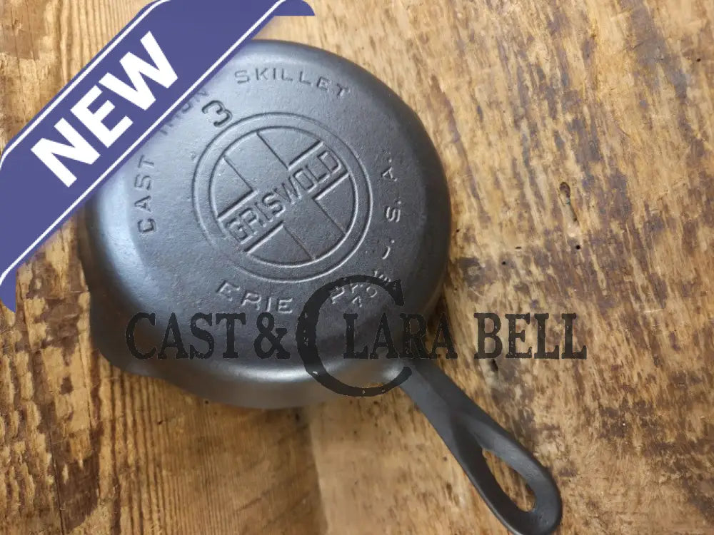 1930βs Griswold #3 Cast Iron Egg Skillet with Large Block Logo 709 Skillet