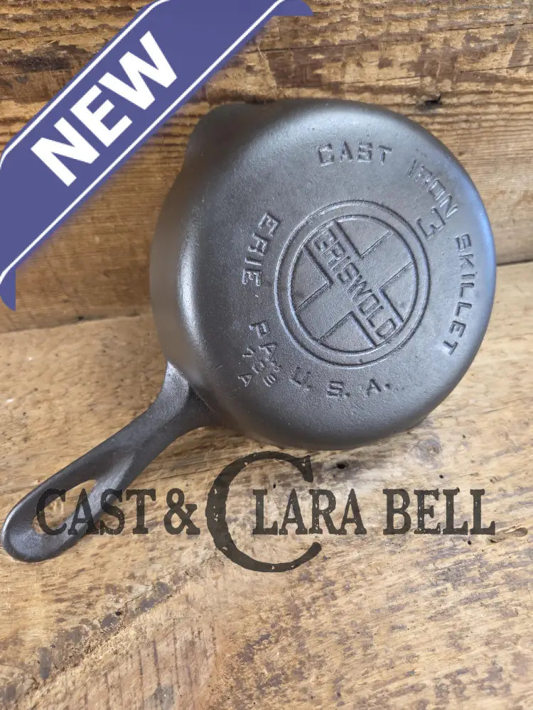 1930’s Griswold #3 Cast Iron Egg Skillet with Large Block Logo 709 A. Skillet