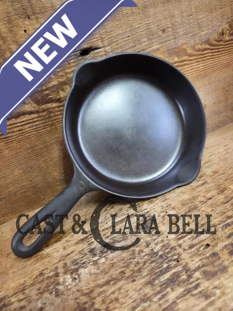 1930βs Griswold #3 Cast Iron Egg Skillet with Large Block Logo 709 A Skillet