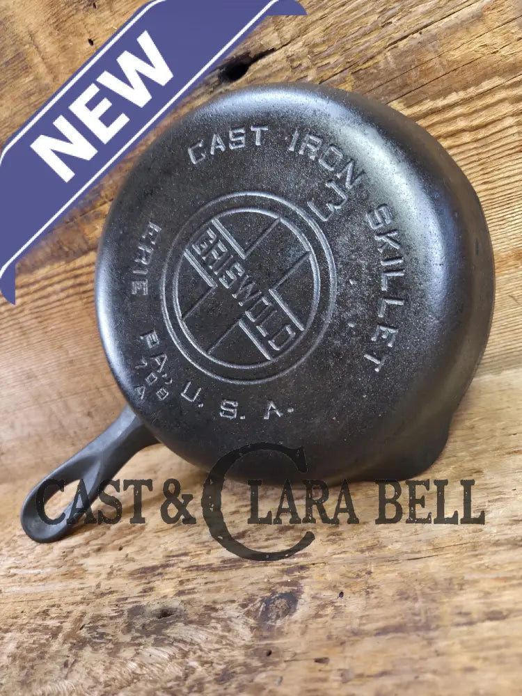 1930βs Griswold #3 Cast Iron Egg Skillet with Large Block Logo 709 A Skillet