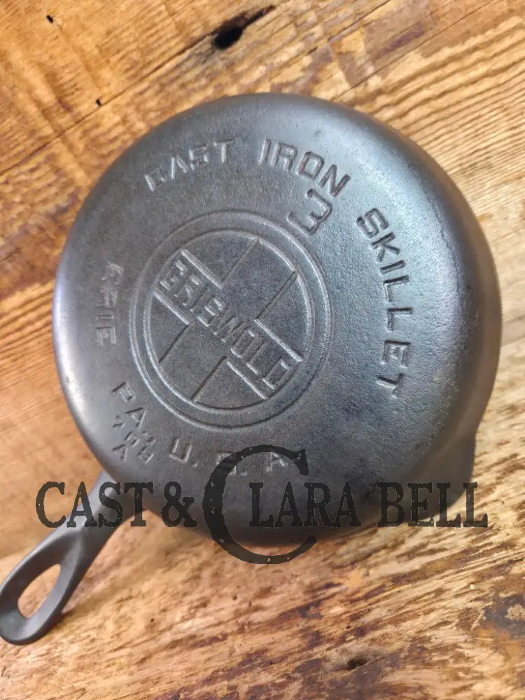 1930’s Griswold #3 Cast Iron Egg Skillet with Large Block Logo 709 A Skillet