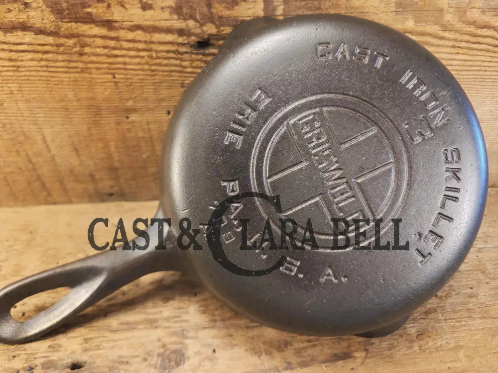 1930’s Griswold #3 Cast Iron Egg Skillet with Large Block Logo 709 A. Skillet