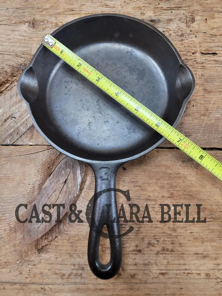 1930βS Griswold #3 Cast Iron Egg Skillet With Large Block Logo 709 A