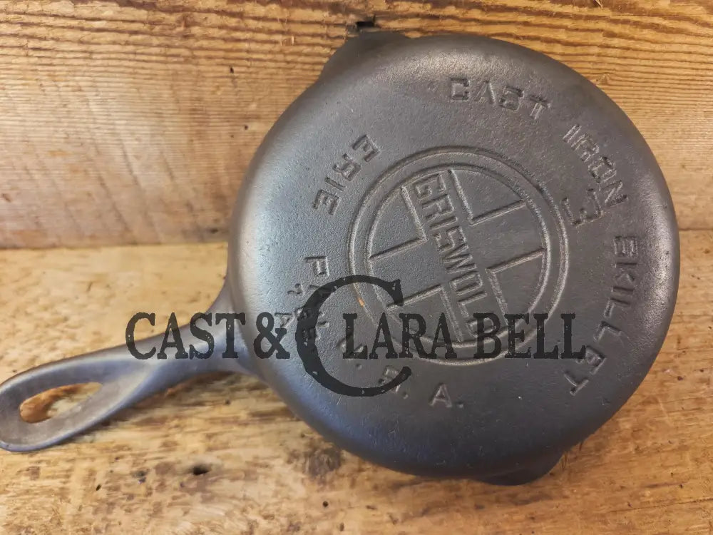 1930’s Griswold #3 Cast Iron Egg Skillet with Large Block Logo 709 A. Skillet