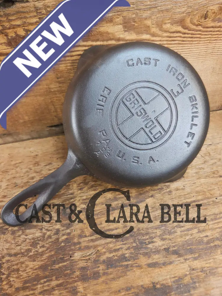 1930’s Griswold #3 Cast Iron Egg Skillet with Large Block Logo 709 A Skillet