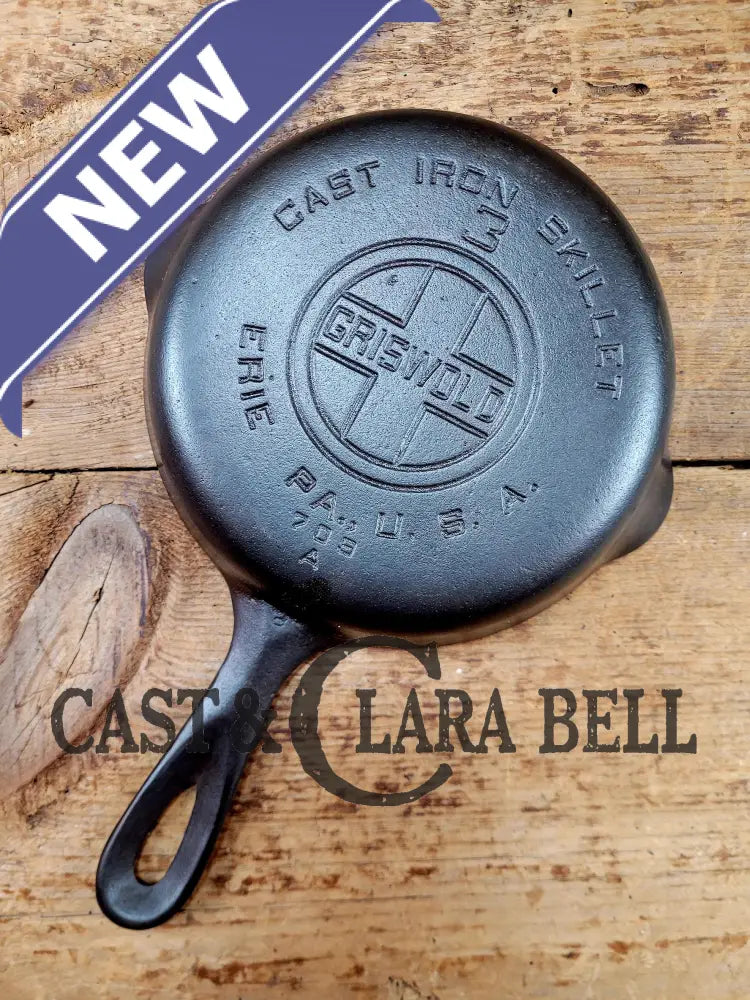 1930’s Griswold #3 Cast Iron Egg Skillet with Large Block Logo 709 A. Best Seller! Skillet