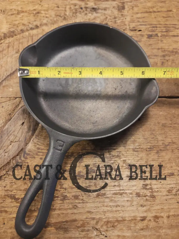 1930’s Griswold #3 Egg Skillet with Large Block Logo and Smooth Bottom 709 Skillet