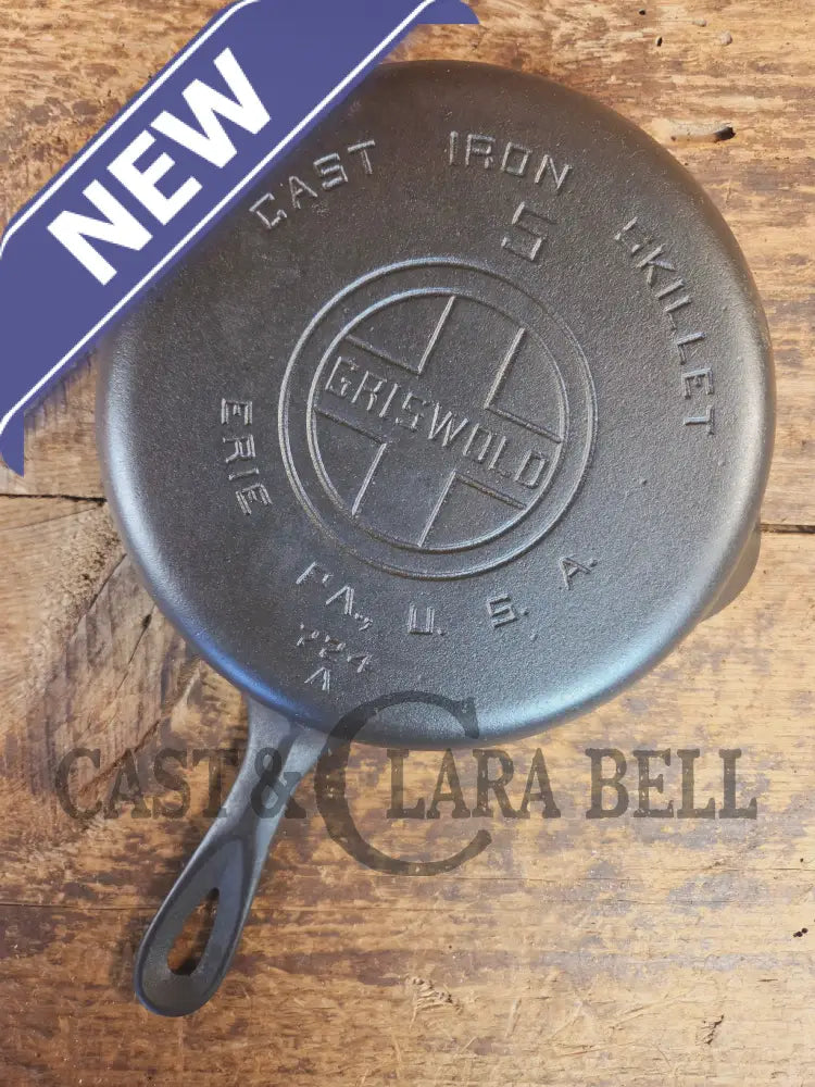 1930βs Griswold #5 Cast Iron Skillet with Large Block Logo and Smooth Bottom 724 A. Awesome sautΓ© skillet! - Skillet
