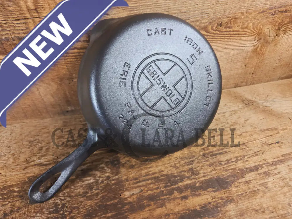 1930βs Griswold #5 Cast Iron Skillet with Large Block Logo and Smooth Bottom 724. Awesome sautΓ© skillet! - Skillet