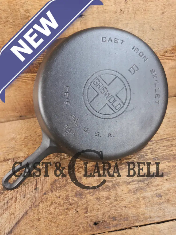 1930βs Griswold #8 Cast Iron Skillet with Large Block Logo 704 B Skillet