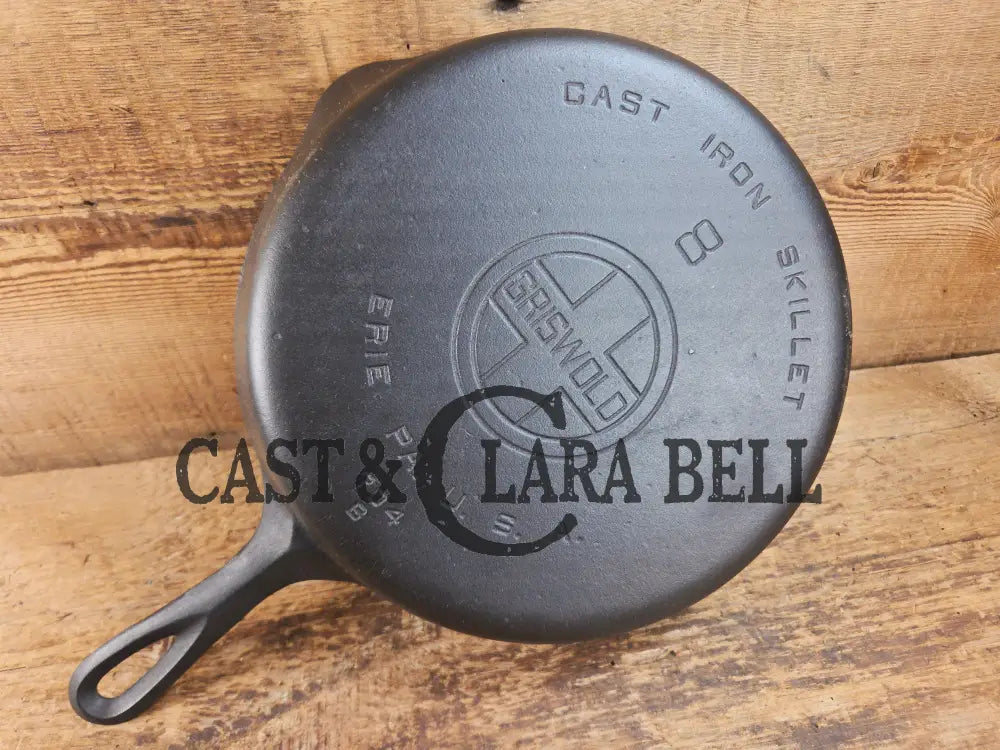 1930’s Griswold #8 Cast Iron Skillet with Large Block Logo 704 B Skillet