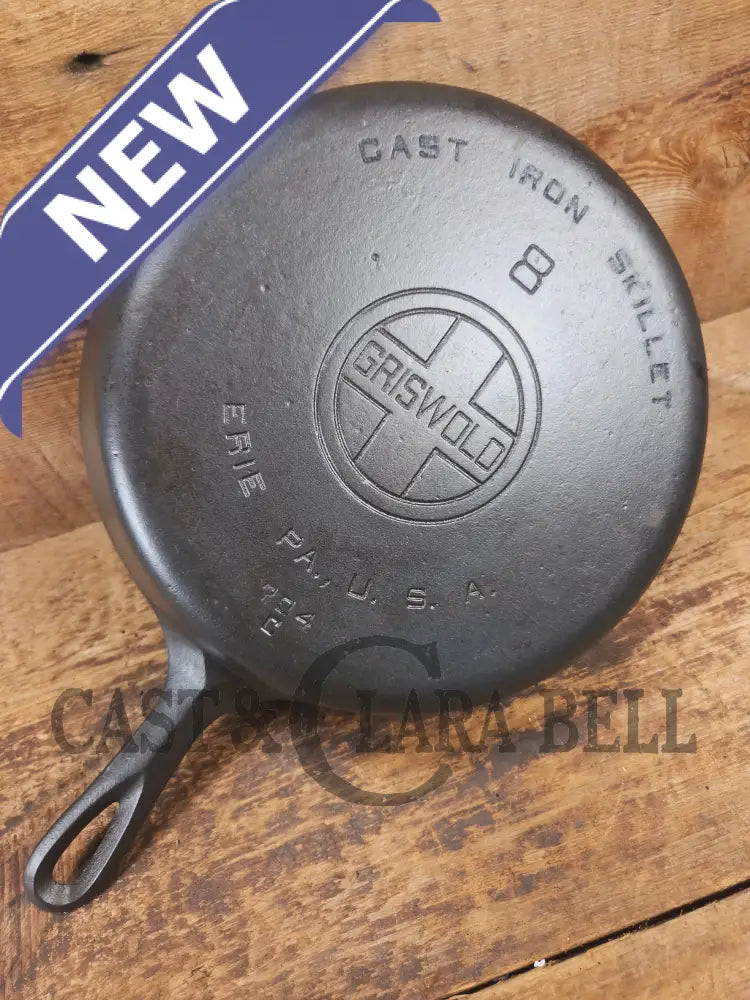 1930’s Griswold #8 Cast Iron Skillet with Large Block Logo 704 C - Skillet