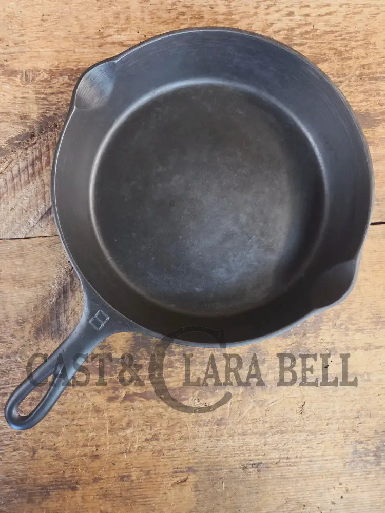 1930’s Griswold #8 Cast Iron Skillet with Large Block Logo 704 C - Skillet