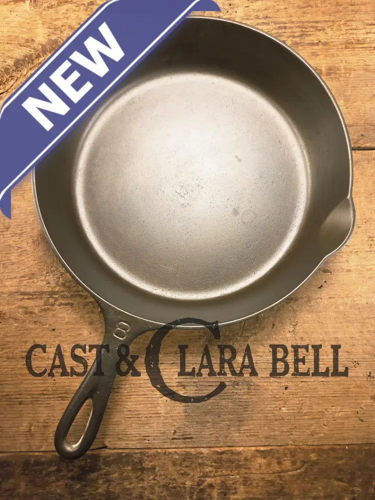 1930’s Griswold #8 Cast Iron Skillet with Large Block Logo 704 D Skillet