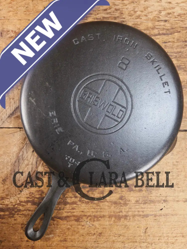 1930βs Griswold #8 Cast Iron Skillet with Large Block Logo 704 T Skillet