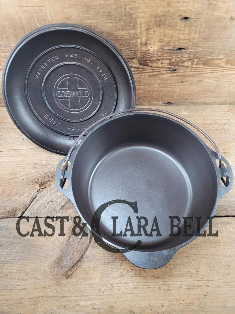 1930βS Griswold #8 Tite-Top Dutch Oven 1278 C Fully Marked Raised Matching Lid (2551 C)! Perfect