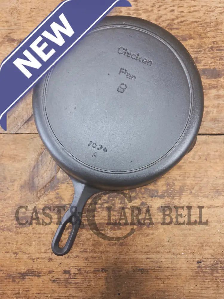 1930s Griswold Iron Mountain Series #8 Cast Iron Chicken Pan 1034 - Skillet