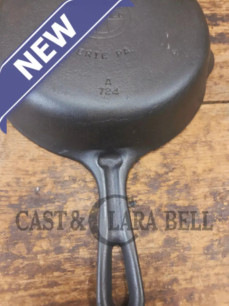1930’s Griswold No. 5 Saute Skillet Small Logo Grooved Handle Smooth Bottom 724 - Skillet
