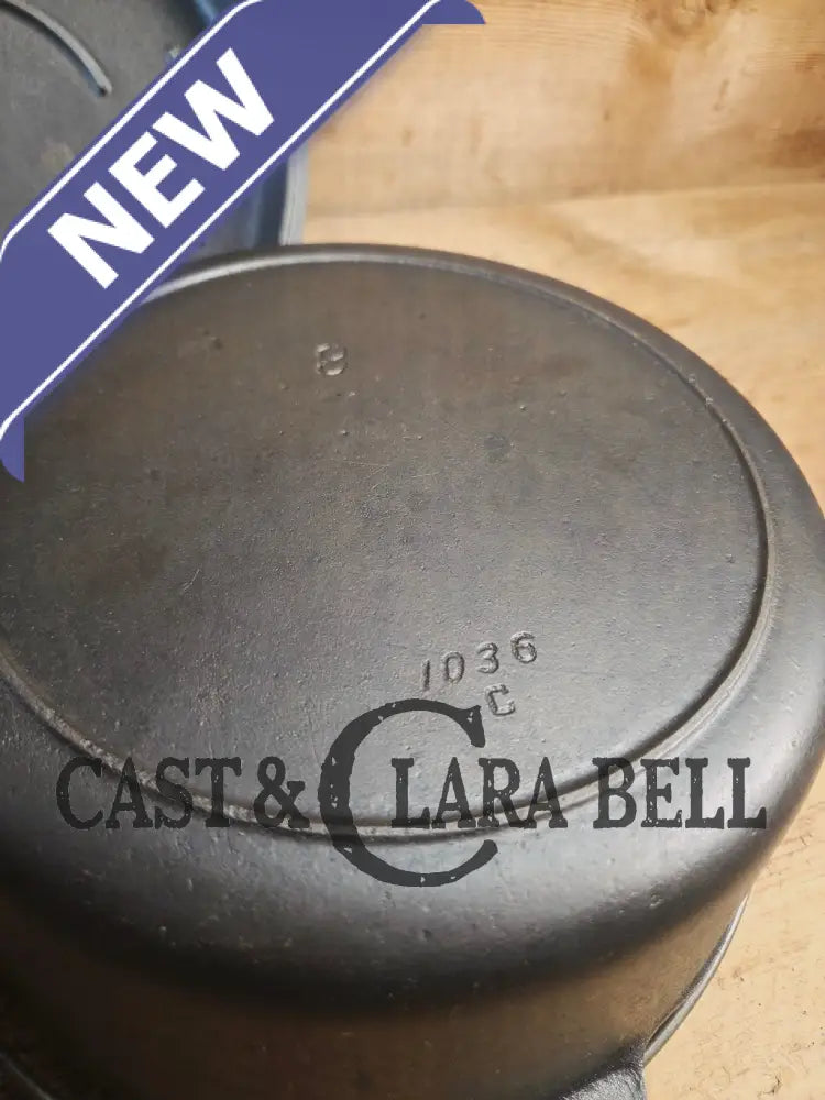 1930’s Griswold’s Iron Mountain series #8 Dutch Oven (1036 A) with Lid (1037 C). Ready to make stews and chili! Dutch