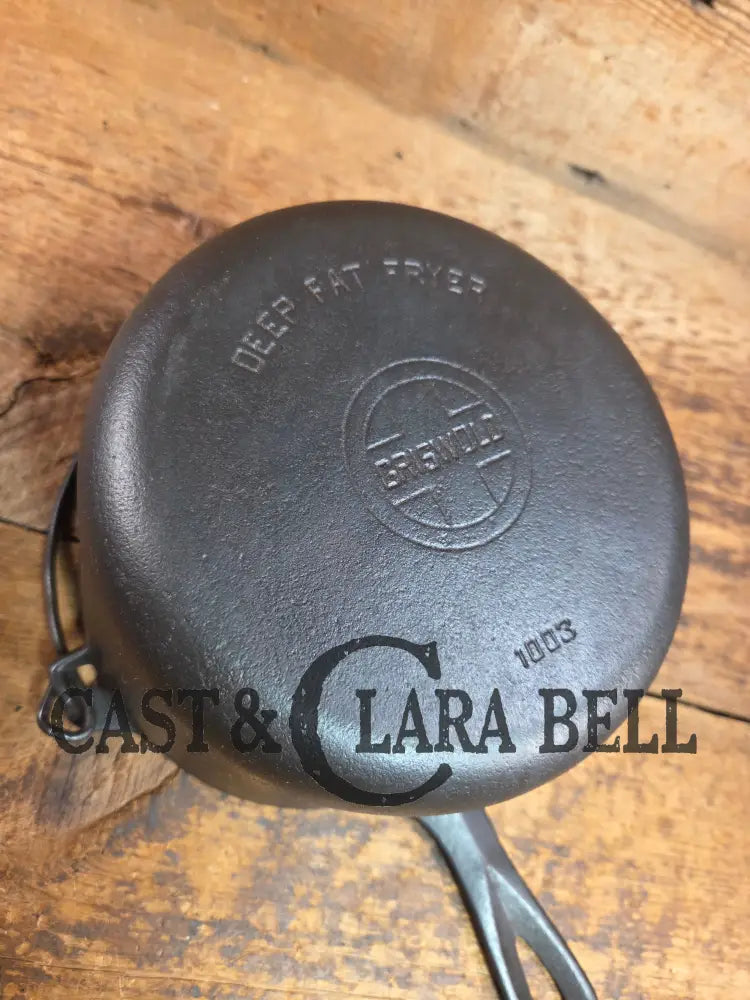 1930’s HTF Griswold Deep Fat Fryer 1003. Restored and Ready To Use! Soups Stews and Deep frying Skillet