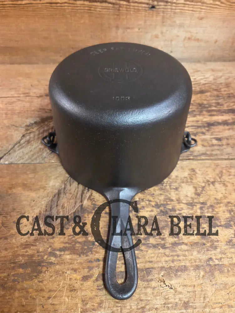 1930’s HTF Griswold Deep Fat Fryer 1003. Restored and Ready To Use! Soups Stews and Deep frying Skillet