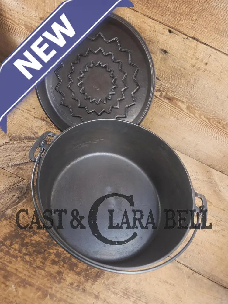 1930’s Wagner #9 Round Roaster Dutch Oven with fully marked Drip Drop Roaster Lid with Raised Lettering! Dutch Ovens