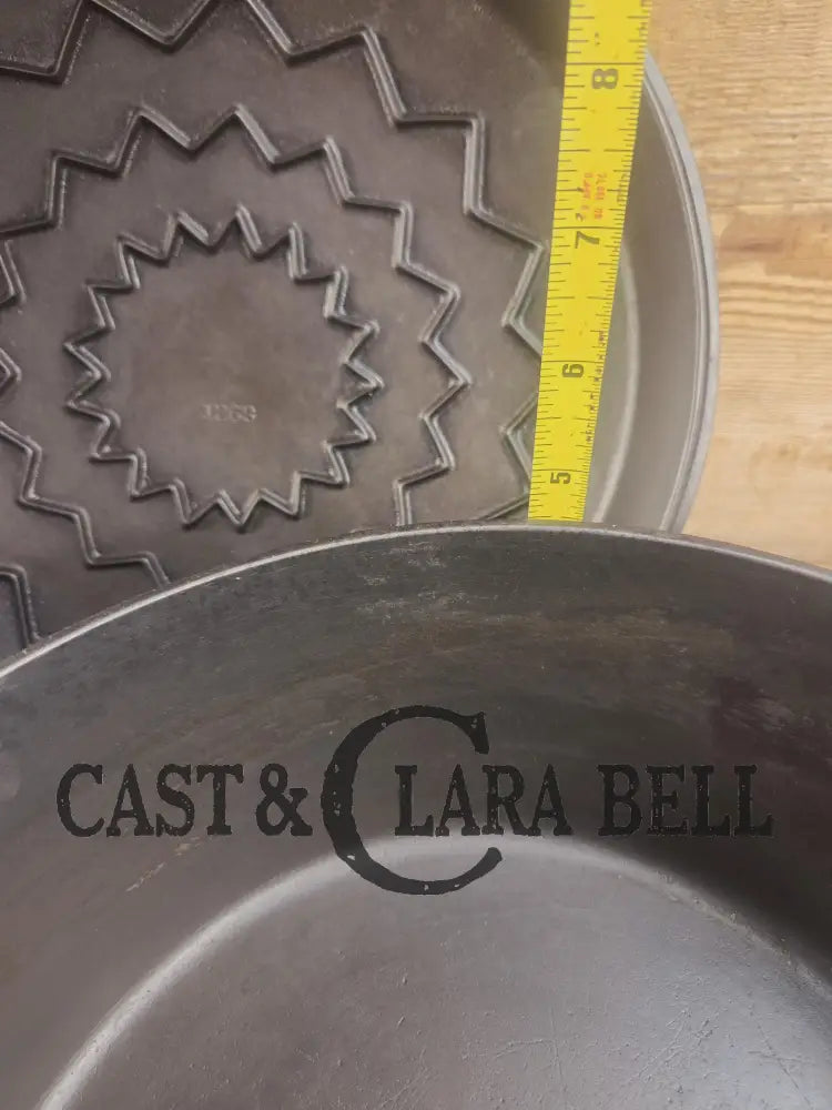 1930’s Wagner #9 Round Roaster Dutch Oven with fully marked Drip Drop Roaster Lid with Raised Lettering! Dutch Ovens