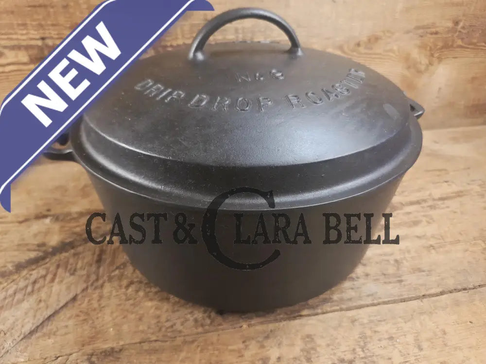 1930’s Wagner #9 Round Roaster Dutch Oven with fully marked Drip Drop Roaster Lid with Raised Lettering! Dutch Ovens