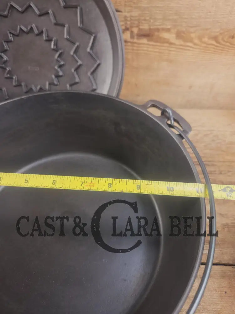 1930’s Wagner #9 Round Roaster Dutch Oven with fully marked Drip Drop Roaster Lid with Raised Lettering! Dutch Ovens