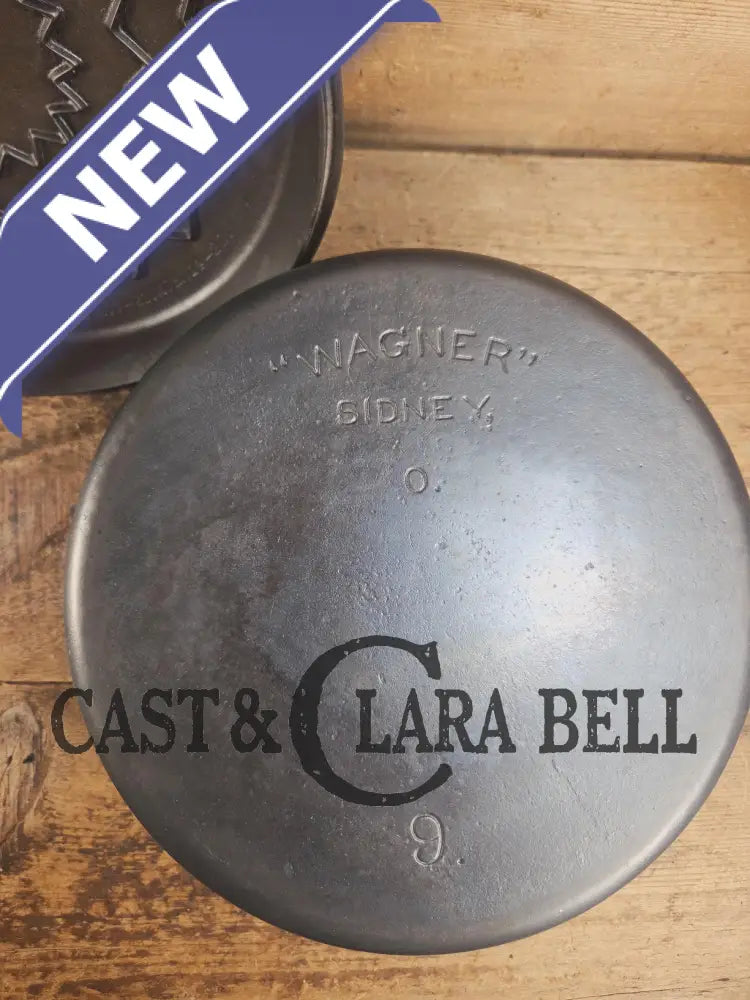 1930’s Wagner #9 Round Roaster Dutch Oven with fully marked Drip Drop Roaster Lid with Raised Lettering! Dutch Ovens