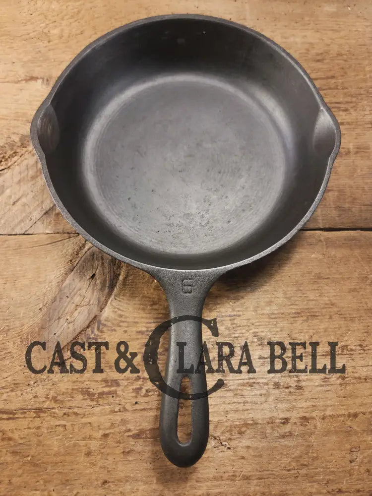 1930โs Wagner Unmarked #6 Cast Iron Sautee Skillet perfect first pan or daily user! Skillet