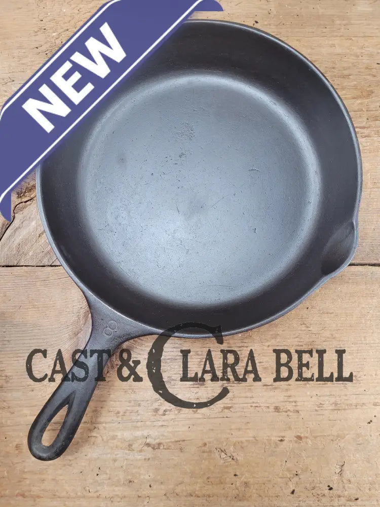 1930’S Wagner Ware #8 Cast Iron Skillet With Stylized Logo 1058 X