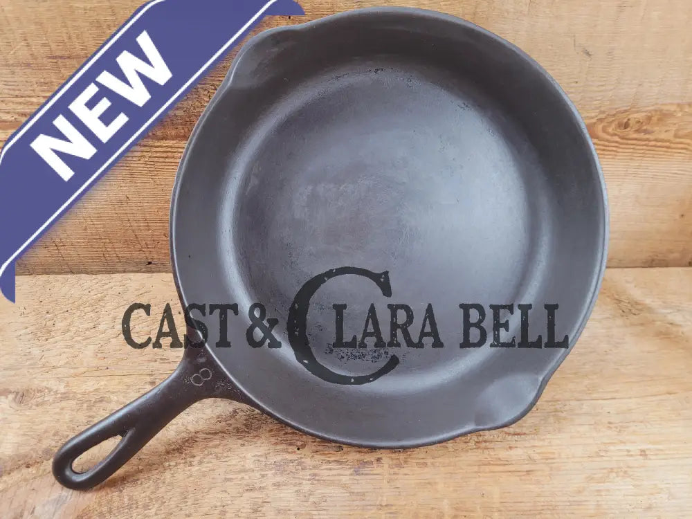 1930βs Wagner Ware Sidney -O- #8 Skillet with Smooth Bottom 1058 K. Restored and Ready to Use! Skillet
