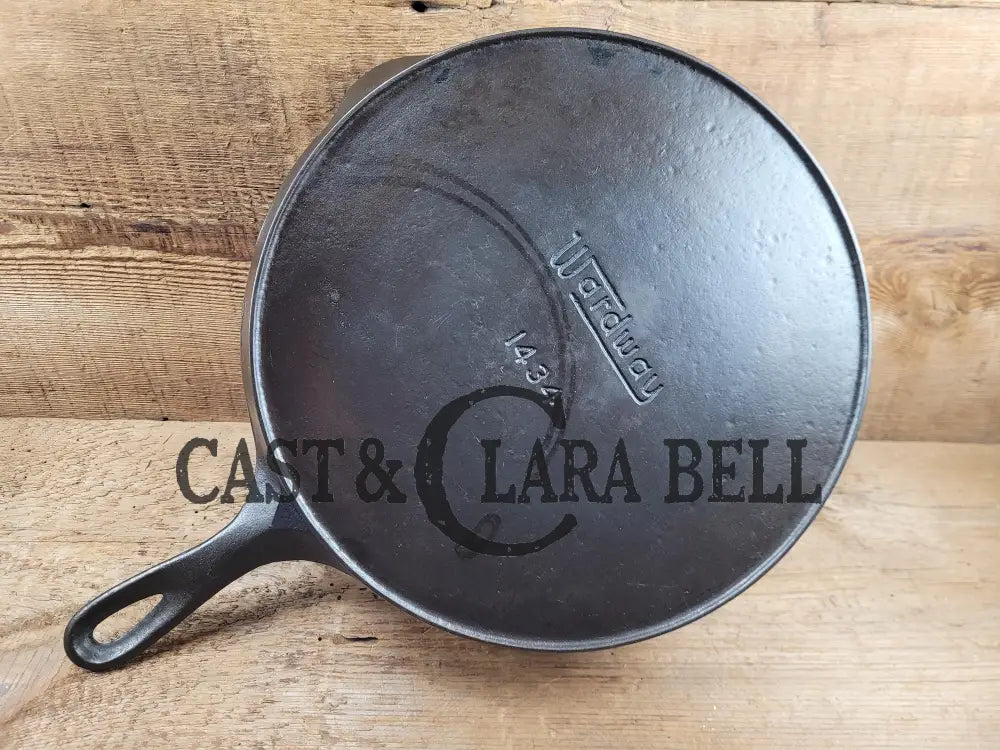 1930’S Wardway By Wagner Cast Iron Skillet. #10 Size #1434. These Are Not Found Often Beautiful