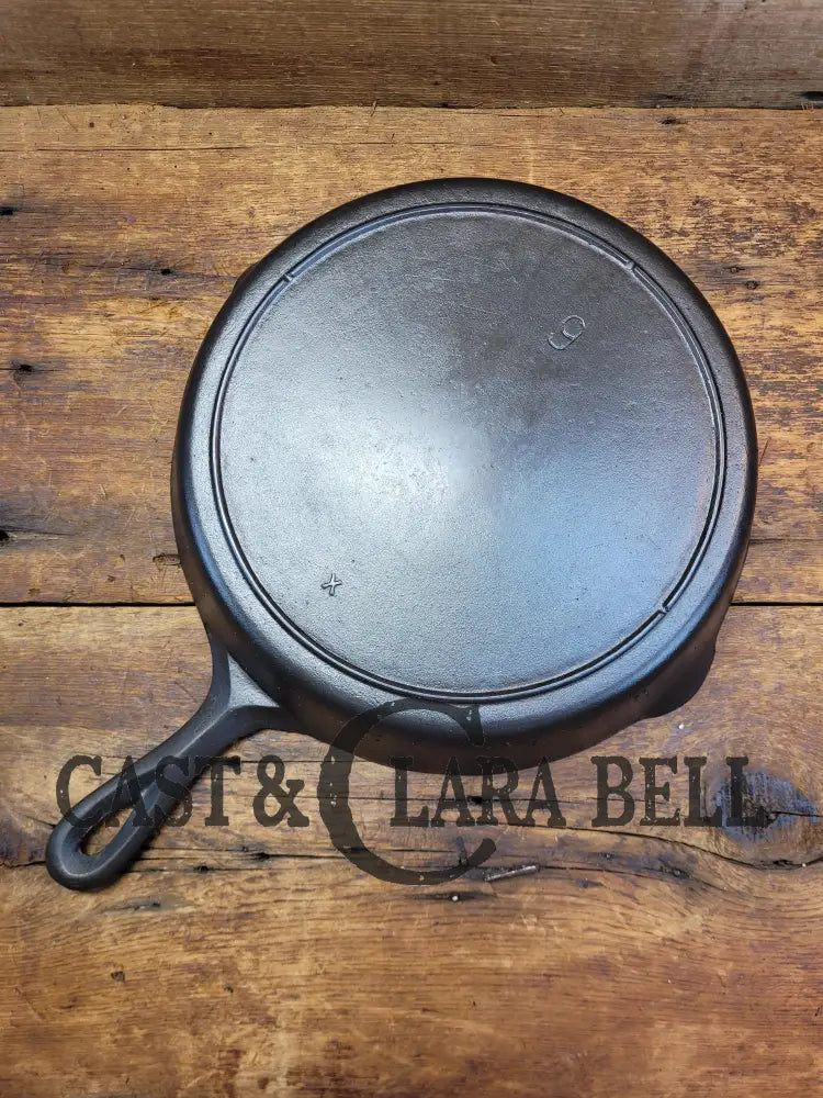 1940โS Era Three Notch Lodge #9 W Raised X Cast Iron Skillet. The Clara Bell Classic. Perfect For