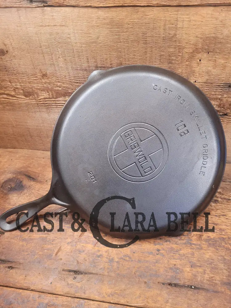 1940 s Griswold 108 Skillet Griddle Large block logo c n 201. Great Cast Clara Bell