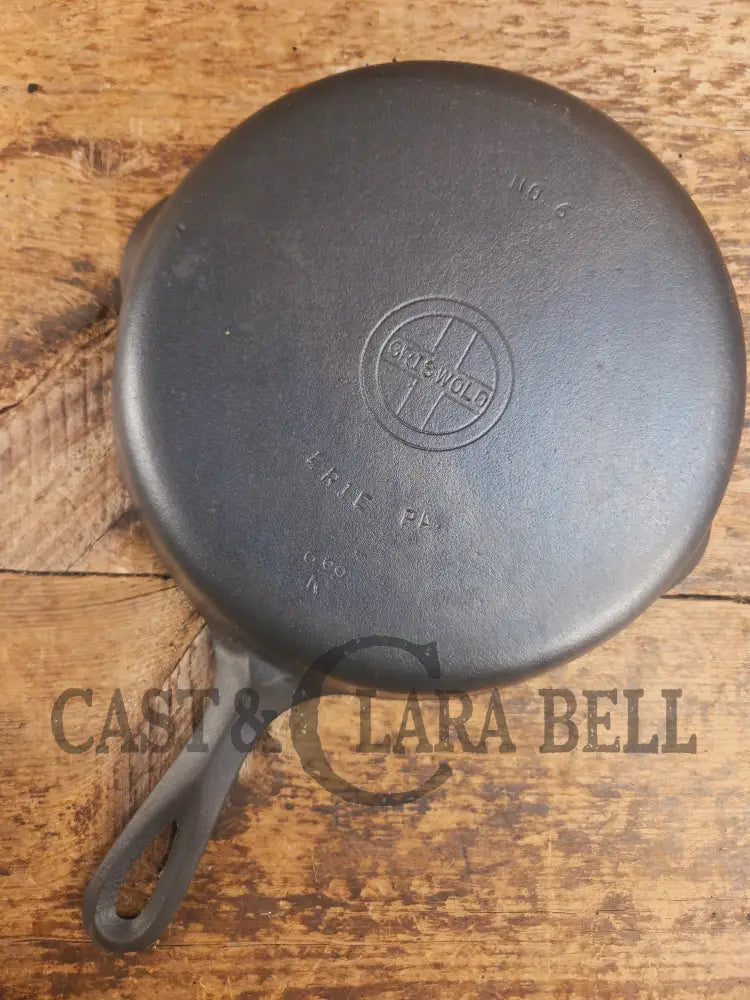 1940’s Griswold #6 Cast Iron Skillet with Small Block Logo and Smooth Bottom 699 K Skillet