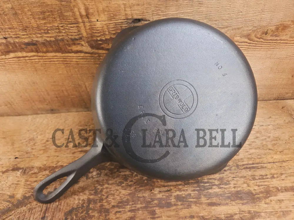 1940’s Griswold #6 Cast Iron Skillet with Small Block Logo and Smooth Bottom 699 K Skillet