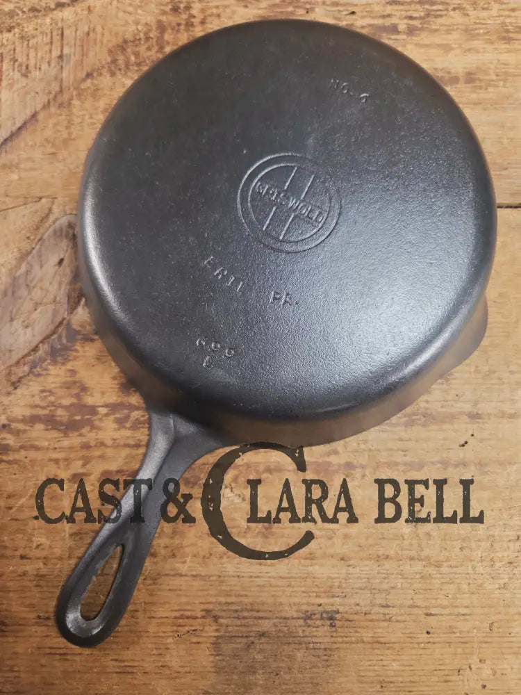 1940’s Griswold #6 Cast Iron Skillet with Small Block Logo and Smooth Bottom 699 L Skillet