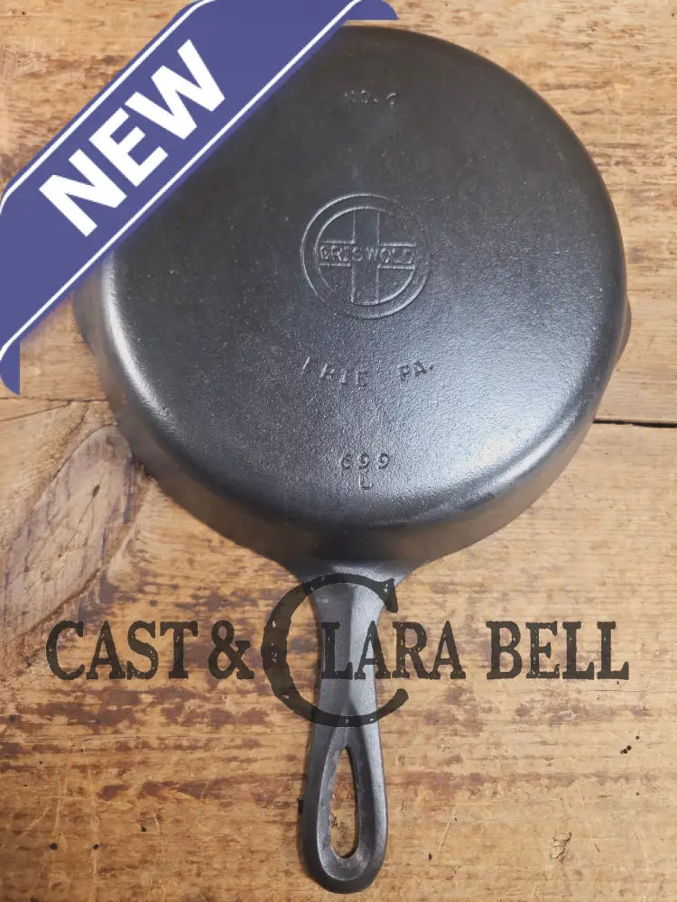 1940’s Griswold #6 Cast Iron Skillet with Small Block Logo and Smooth Bottom 699 L Skillet